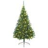 vidaXL Pom de Crăciun artificial pre-iluminat Verde 210 cm PVC