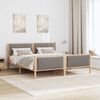 vidaXL Cadru de pat cu headboard Gri taupe 180 x 200 cm țesătură