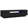 vidaXL Comodă TV cu lumini LED, negru, 160x35x40 cm