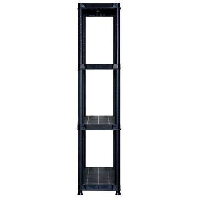 vidaXL Raft de depozitare cu 4 polițe, negru, 183x30,5x130 cm, plastic