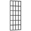 vidaXL Ușă glisantă, negru, 76x205 cm, sticlă ESG și aluminiu