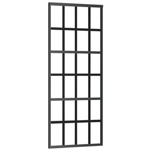 vidaXL Ușă glisantă, negru, 76x205 cm, sticlă ESG și aluminiu