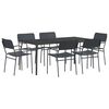 vidaXL Set de dining 7 buc. Antracit Oțel