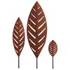 vidaXL Coadă de grădină 3 buc. 116,5 x 35 x 3 cm Ruginit