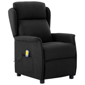 vidaXL Scaun de masaj cu pernă Negru 93.5 x 67.5 x 101.5 cm țesătură