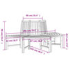 vidaXL Bancă de copac semirotundă, &Oslash;201 cm, lemn masiv de tec