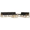 vidaXL Set de canapele de exterior 8 pcs Alb și negru