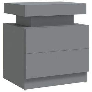 vidaXL Noptieră, gri, 45x35x52 cm, lemn prelucrat