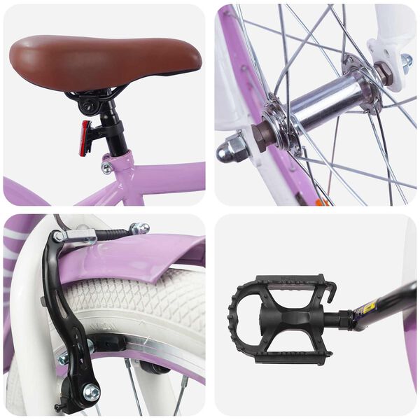vidaXL Bicicletă pentru Copii 18 Inci pentru 5-7 ani Violet