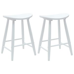 vidaXL Scaune de dining 2 pcs Alb 46 x 37 x 63 cm