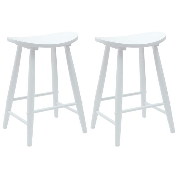vidaXL Scaune de dining 2 pcs Alb 46 x 37 x 63 cm