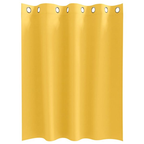 vidaXL Perdele Opaque cu Inel 2 pcs Galben muștar 140 x 140 cm