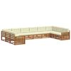 vidaXL Seturi de canapele 6 pcs Natural și Crem Lemn Solid de Acacia
