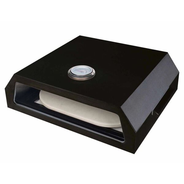 BBGRILL Cuptor pentru barbecue cu piatră, negru, oțel