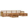 vidaXL Set de canapele de exterior 6 pcs natural Lemn Solid de Acacia