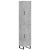 vidaXL Dulap &icirc;nalt, gri beton, 34,5x34x180 cm, lemn prelucrat