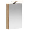 vidaXL Dulap cu oglindă pentru baie Stejar artizanal 30 x 10,5 x 50 cm