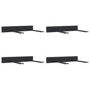 vidaXL Rafturi depozitare scule de grădină, de perete 4 buc negru oțel