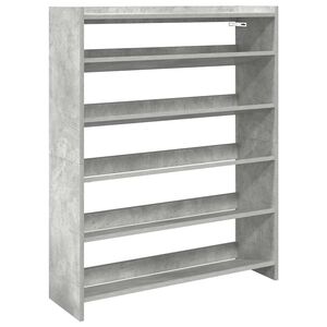 vidaXL Pantofar, gri beton, 80x25x100 cm, lemn prelucrat