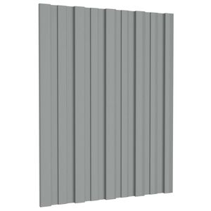 vidaXL Panou de acoperiș 12 buc. Gri 60 x 45 cm Oțel galvanizat