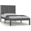 vidaXL Cadru de pat single, gri, 90x190 cm, lemn masiv de pin