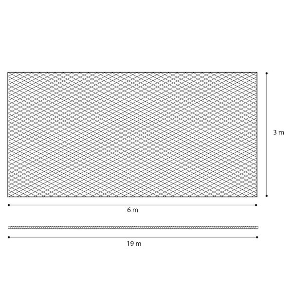 FLAMINGO Plasă de siguranță pentru pisici Sekura 6x3 m XXL, negru