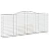vidaXL Coș gabion arcuit, 10 buc, 400x50x160/180 cm, fier galvanizat