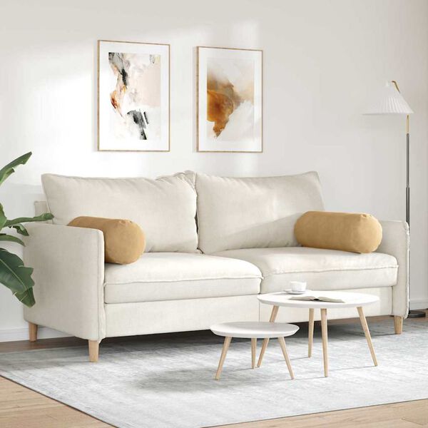 vidaXL Perne Bolster 2 pcs Maro &Oslash; 25 x 70 cm Țesătură din corduroy