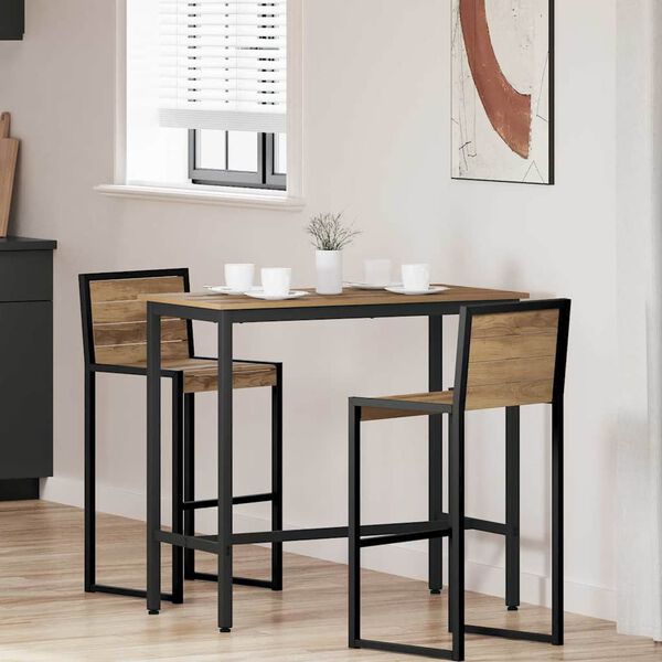 vidaXL masă Stejar Artizanal 100 x 50 x 90,5 cm