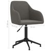 vidaXL Scaune de sufragerie pivotante, 6 buc, gri &icirc;nchis, catifea