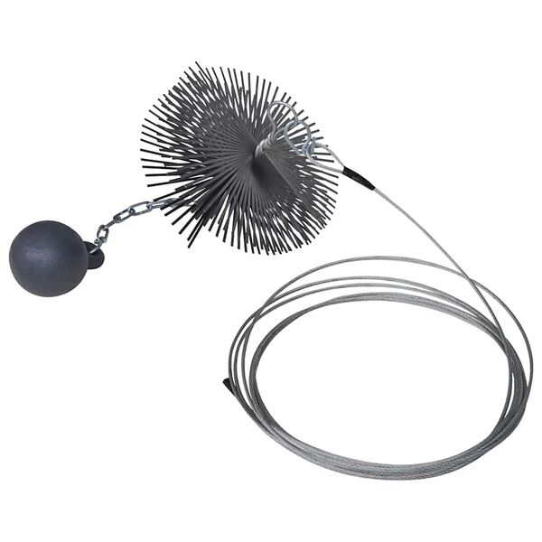 Perie Rotundă pentru Curățat Coșul de Fum Diametru 20 cm