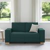 vidaXL Canapea cu 2 locuri, verde &icirc;nchis, 160x78x84 cm, material textil