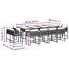 vidaXL Set mobilier de grădină cu perne, 13 piese, negru, poliratan