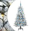 vidaXL Brad de Crăciun artificial cu ramuri articulare Alb 150 cm