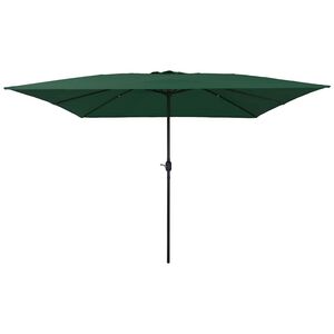 vidaXL Parasol de Grădină 295 x 295 x 245 cm Poliester și oțel Verde