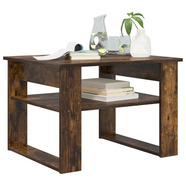 vidaXL Masă de cafea Stejar fumuriu 64 x 54 x 44 cm Lemn compozit