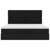vidaXL Cadru de pat otoman cu saltea țesătură neagră 180x200cm