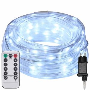 vidaXL Lumină cu sfoară cu 120 LED Alb Rece 5 m PVC