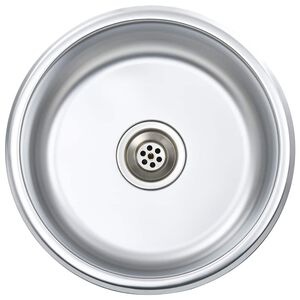 vidaXL Chiuvetă de bucătărie cu sită și sifon, oțel inoxidabil