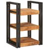 vidaXL Noptieră Maro și negru 38 x 33 x 58 cm Lemn de mango solid