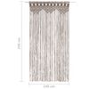 vidaXL Perdea macrame, gri taupe,140 x 240 cm, bumbac