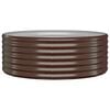 vidaXL Jardinieră grădină maro 100x100x36 cm oțel galvanizat