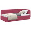 vidaXL Cadru de pat colțar cu headboard Roșu Vin 90 x 200 cm Catifea