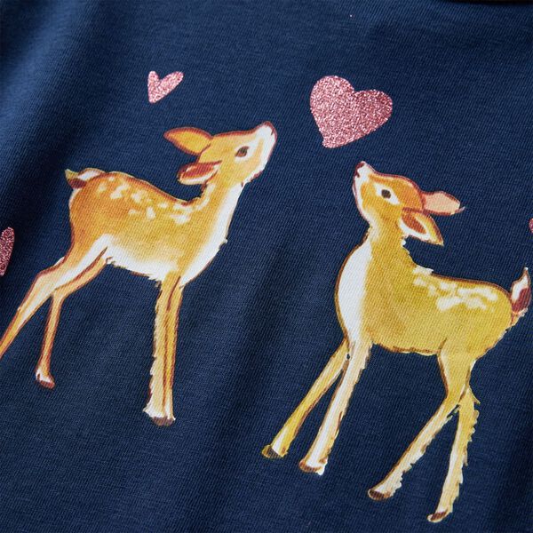 Tricou de copii cu m&acirc;neci lungi, bleumarin, 116