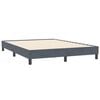 vidaXL Cadru de pat fără saltea Gri &icirc;nchis 140x210 cm catifea