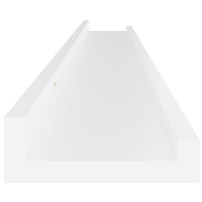 vidaXL Rafturi de perete, 2 buc., alb, 100x9x3 cm