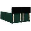 vidaXL Pat box spring cu saltea, verde &icirc;nchis, 140x200 cm, catifea