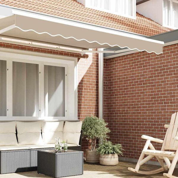 vidaXL Baldachin Bej 580 x 20 cm P&acirc;nză