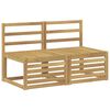 vidaXL 2 Bucată Canapea Medie pentru Exterior Lemn Solid de Acacia Alb