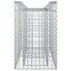 vidaXL Pat ridicat din gabion Argintiu 100 x 50 x 80 cm